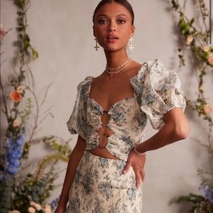 V. Chapman Valerie Dress in Blue Bouquet